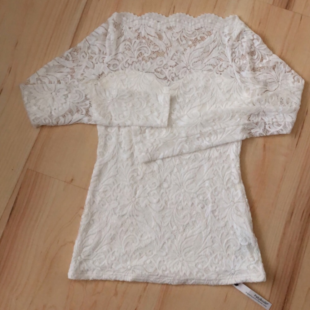 brand-new white lace long sleeve